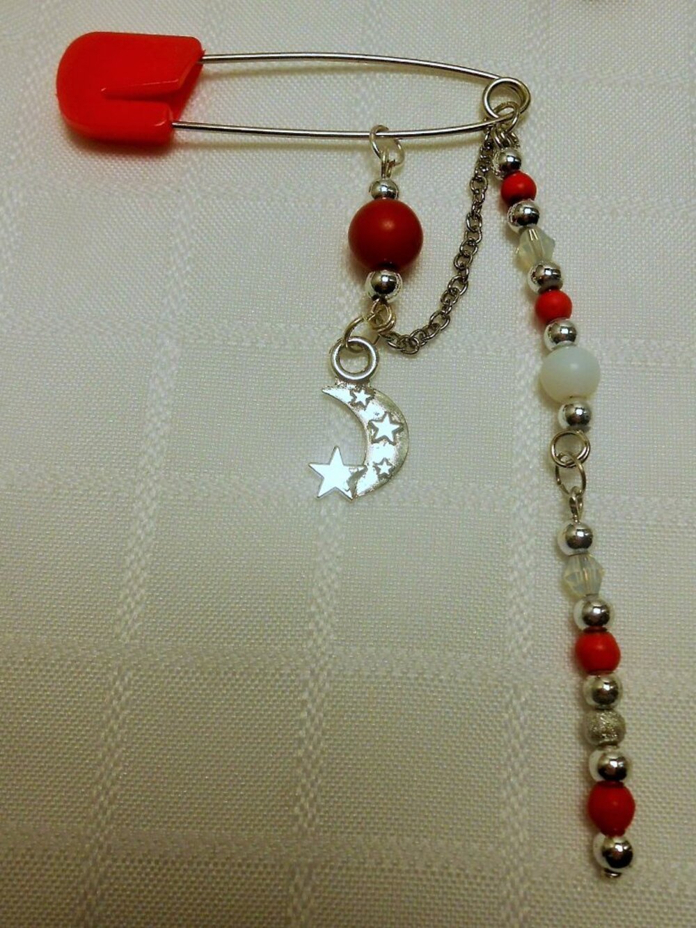 Handmade decorative safety pin no.12